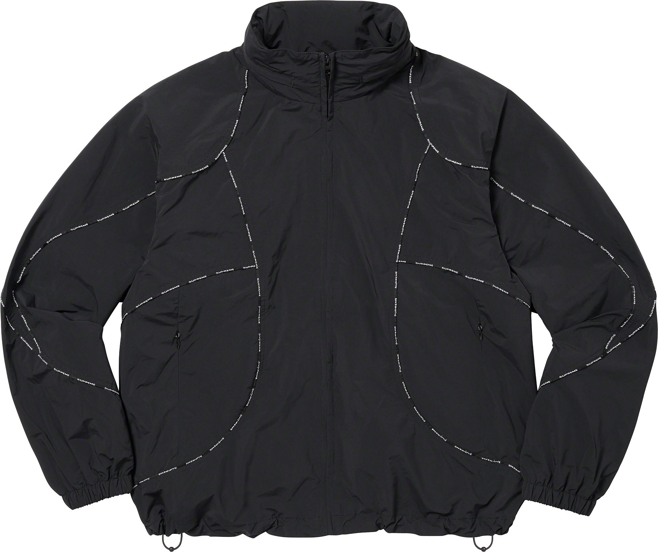 Logo Piping Hooded Track Jacket view 5